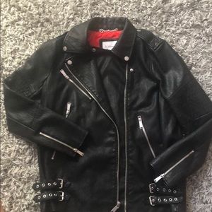 BCBGeneration leather motto jacket Size Medium!